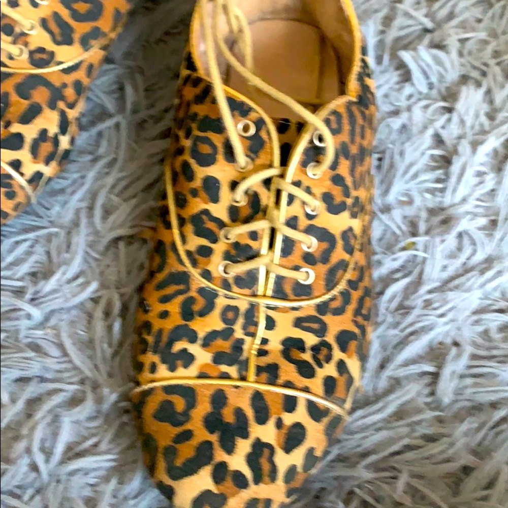 Pair of gently used leopard print shoes